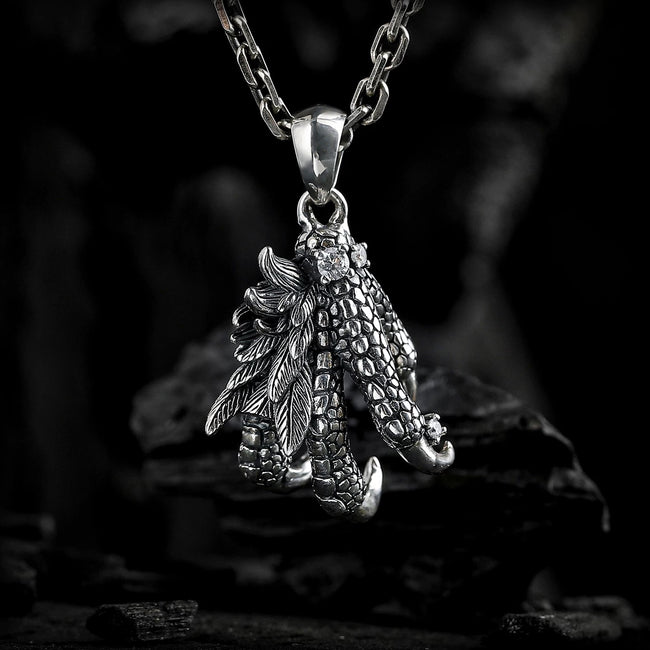 【Eagle Claw】 Dark Gothic Retro 925 Silver Pendant for Men, Birthday Gift Necklace for Boyfriend, High-End Feel Main Image