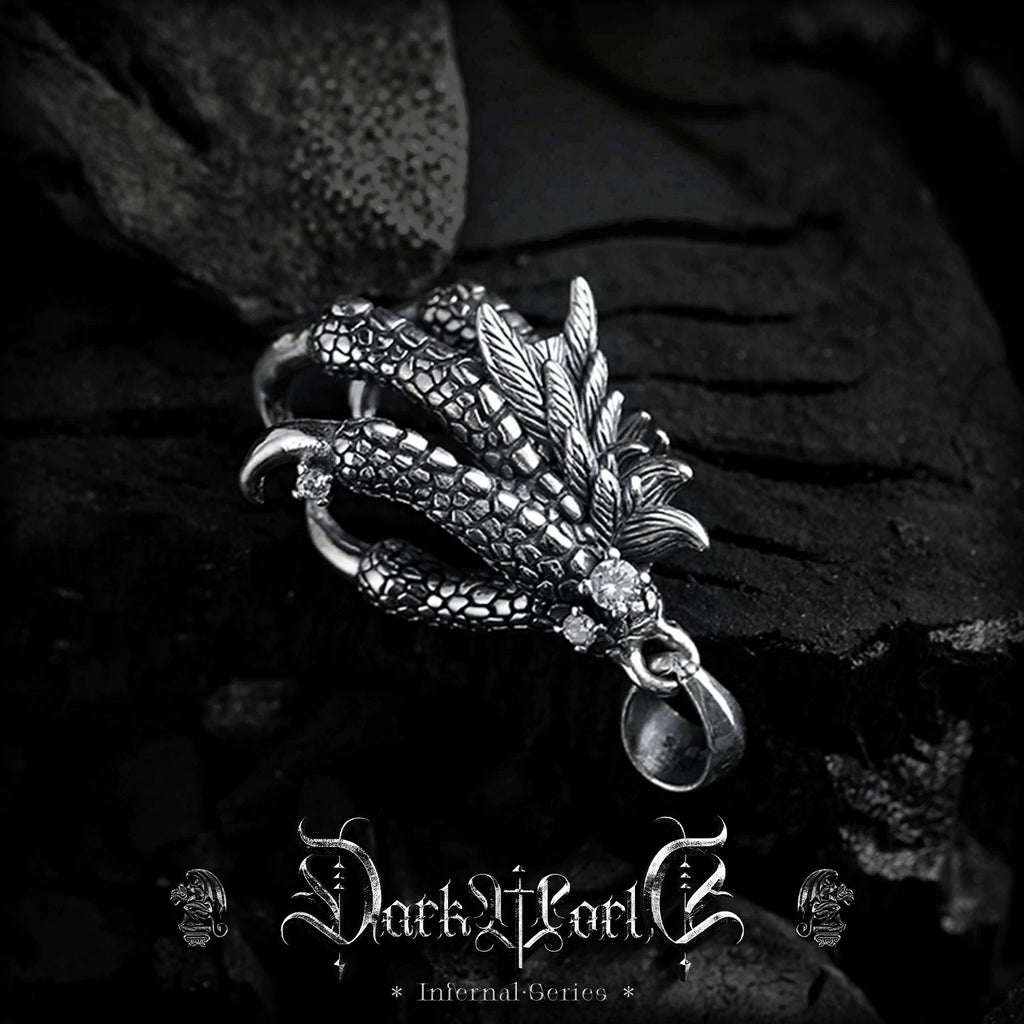 【Eagle Claw】 Dark Gothic Retro 925 Silver Pendant for Men, Birthday Gift Necklace for Boyfriend, High-End Feel