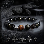 【Zhao】Natural Golden Obsidian Bracelet for Men, High-End Vintage Tiger Eye Bead Bracelet, Couple's Birthday Gift