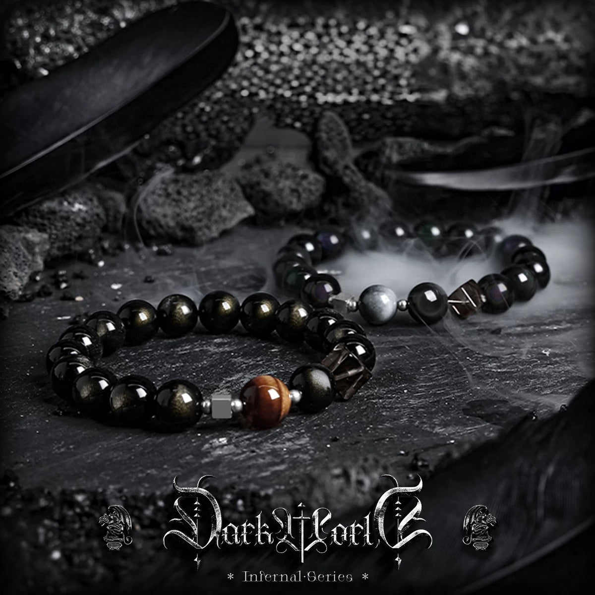 【Zhao】Natural Golden Obsidian Bracelet for Men, High-End Vintage Tiger Eye Bead Bracelet, Couple's Birthday Gift