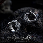 【Returning Heart]】Gothic Style Cross S925 Silver Earrings Men's Studs Niche Ear Clips Jewelry Birthday Gift