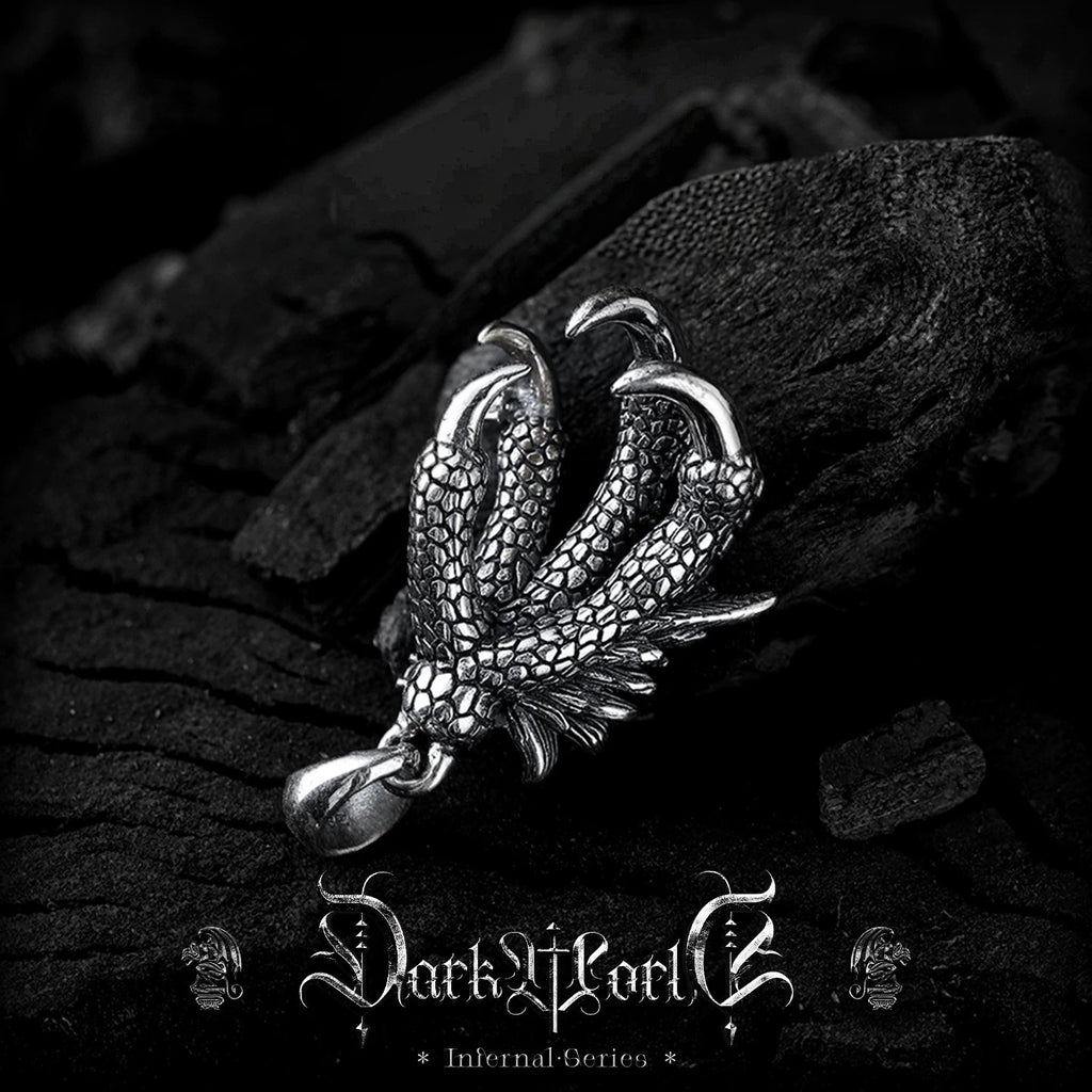 【Eagle Claw】 Dark Gothic Retro 925 Silver Pendant for Men, Birthday Gift Necklace for Boyfriend, High-End Feel