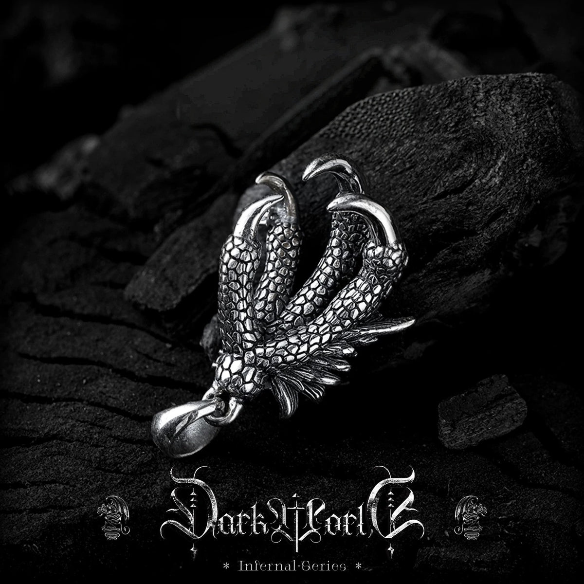 【Eagle Claw】 Dark Gothic Retro 925 Silver Pendant for Men, Birthday Gift Necklace for Boyfriend, High-End Feel
