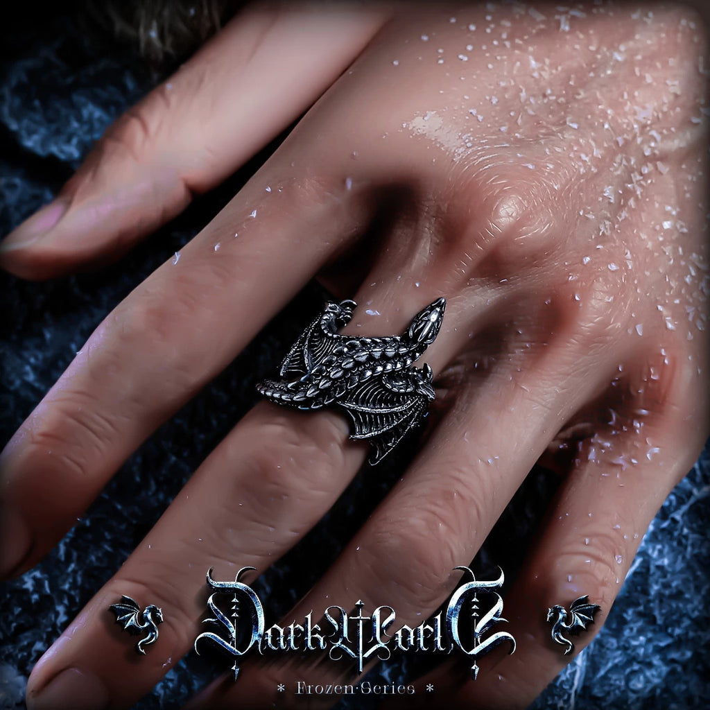 【Pterosaur】 European and American punk ring for men, high-end vintage niche design, personalized titanium steel ring accessory