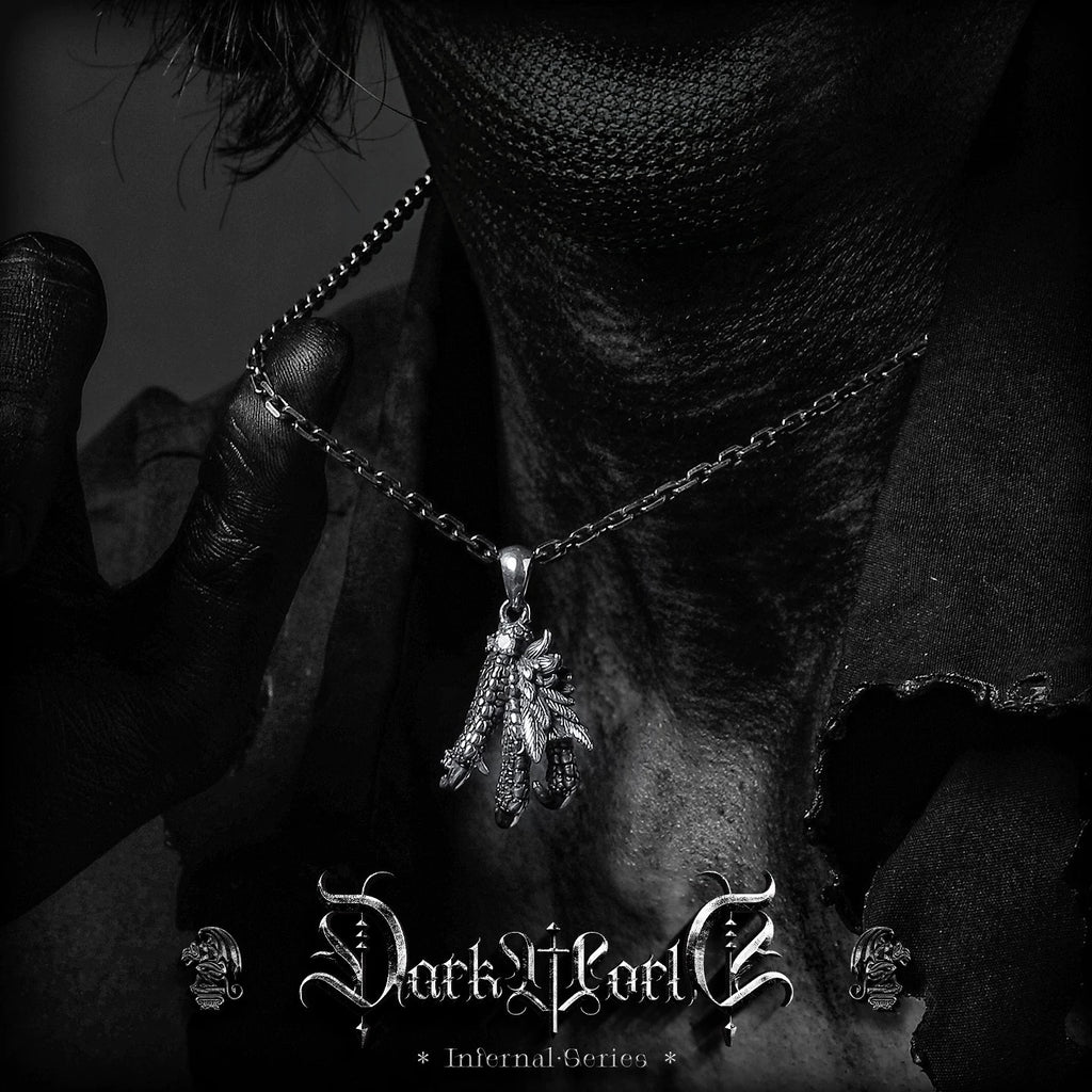 【Eagle Claw】 Dark Gothic Retro 925 Silver Pendant for Men, Birthday Gift Necklace for Boyfriend, High-End Feel