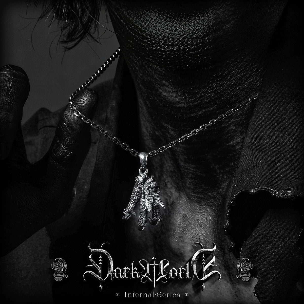 【Eagle Claw】 Dark Gothic Retro 925 Silver Pendant for Men, Birthday Gift Necklace for Boyfriend, High-End Feel