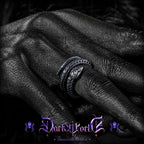 【Lost]】Dark-style 925 Silver Snake Ring for Men, Unique Design, Finger Ring, Open Band