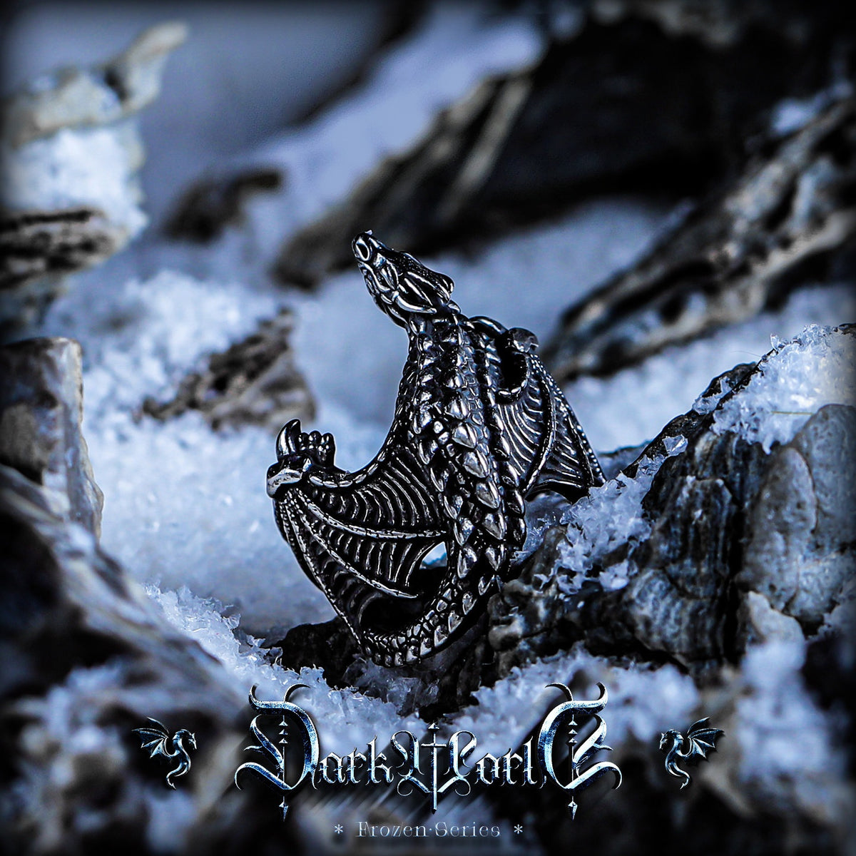 【Pterosaur】 European and American punk ring for men, high-end vintage niche design, personalized titanium steel ring accessory