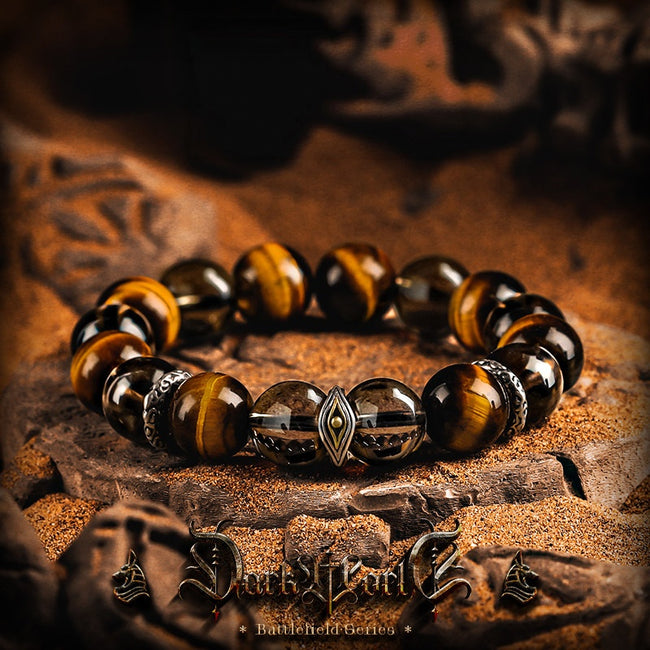 【Eye of Insight】 Natural Tiger's Eye Bracelet for Men, Vintage Brown Crystal Bracelet Accessory, Birthday Gift Main Image