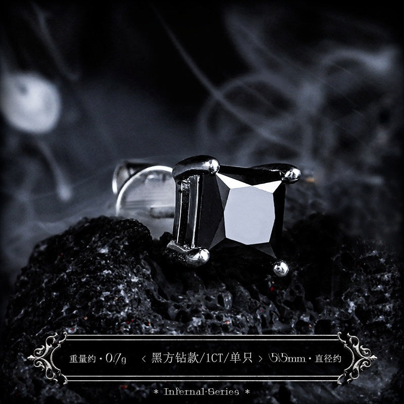 【Brilliant】 D-color moissanite stud earrings for men, 925 silver earrings for women, high-end niche style, single piece for ear care