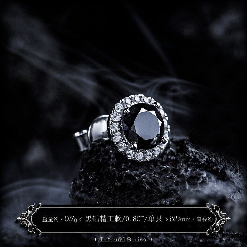 【Brilliant】 D-color moissanite stud earrings for men, 925 silver earrings for women, high-end niche style, single piece for ear care