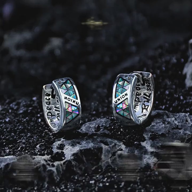 【Konghuan】 Niche Original 925 Silver Stud Earrings for Men, High-End Vibe, Unique Ear Jewelry for Ear Piercings, Vintage Hover Image